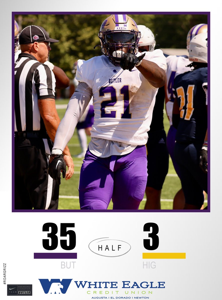 ButlerGrizzlies's tweet photo. Halftime in Highland

#RoarGrizz🐻 | @NJCAAFootball | @KJCCCmedia https://t.co/9ZyZZUMwWz