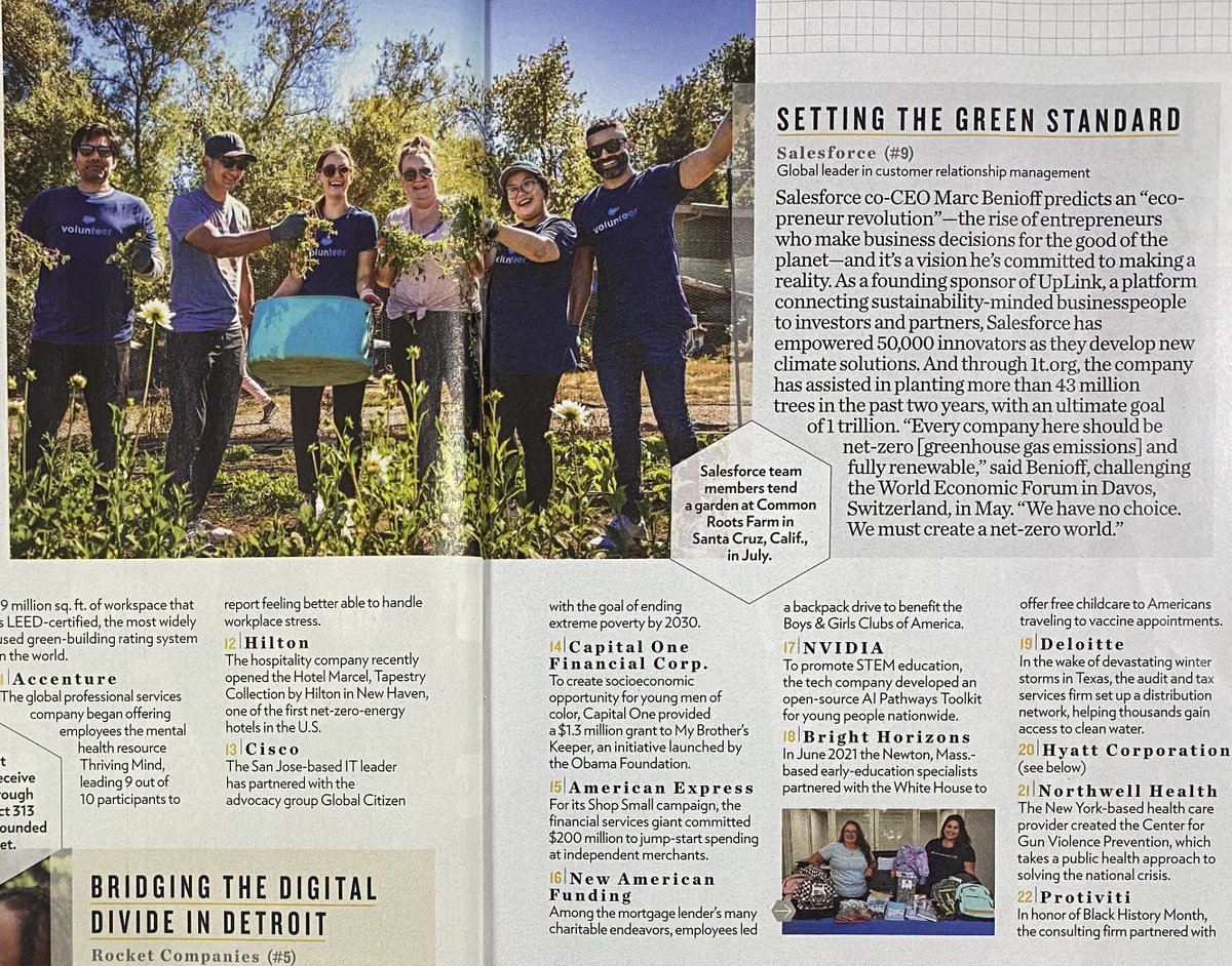 Thank you PEOPLE for Naming Salesforce #9 of the 100 Companies That Care of 2022. Thank you to our Ohana.❤️ people.com/human-interest…