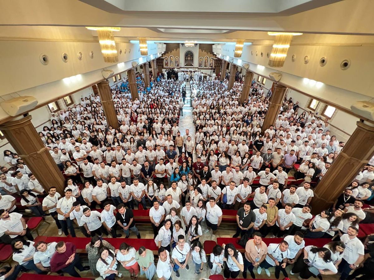 Qashakaram's tweet photo. #Iraq
Under the patronage of @bishopwarda The Central Youth Committee of the Chaldean Diocese of Erbil organized “Ankawa Youth Meeting” from 1-3 Sep. 2022, under the slogan “communion and participation” based on “For the sake of a synodal church” >
 #AYM22
 #Ankawa_Youth_Meeting https://t.co/RPEdFYLq6g
