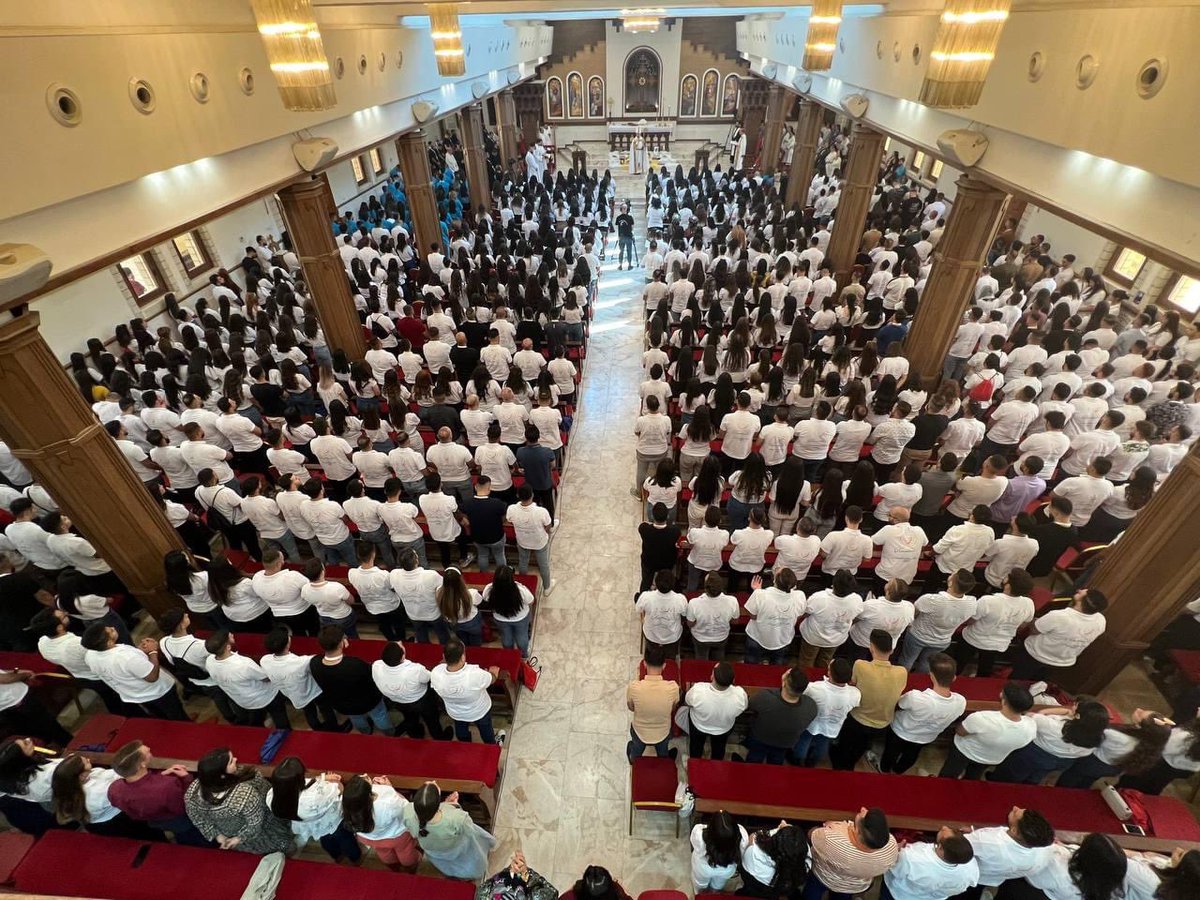 Qashakaram's tweet photo. #Iraq
> More than 1,500 young men and women from different regions of the Kurdistan Region and Iraq, participated in the meeting.
This meeting was the largest of its kind for Christian youth in Iraq so far.

 •
 #AYM22
 #Ankawa_Youth_Meeting
 ‌#ܫܘܬܦܘܬܐ https://t.co/3MClZhDTUw