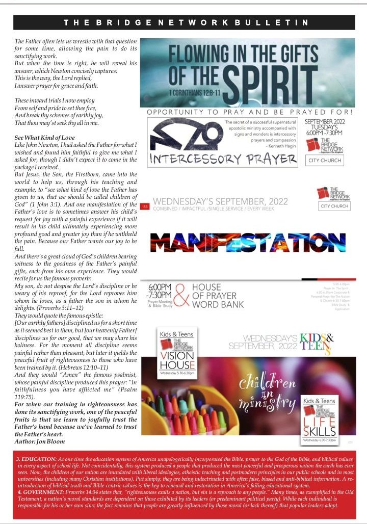 DBridgeNetwork's tweet photo. @FrancisMadojemu @seunopadare @segunakredot @babateye @okuyiga_olumide @UnclesamTBN @paffekt @elijahekele @betaservio @tajayiope The Bridge Network, Bulletin 4th September, 2022. Do have a great Sunday & a great week ahead.
#TBN #OutstandingLife&ServiceTransformingOurWorld https://t.co/g8Y6f9btUw