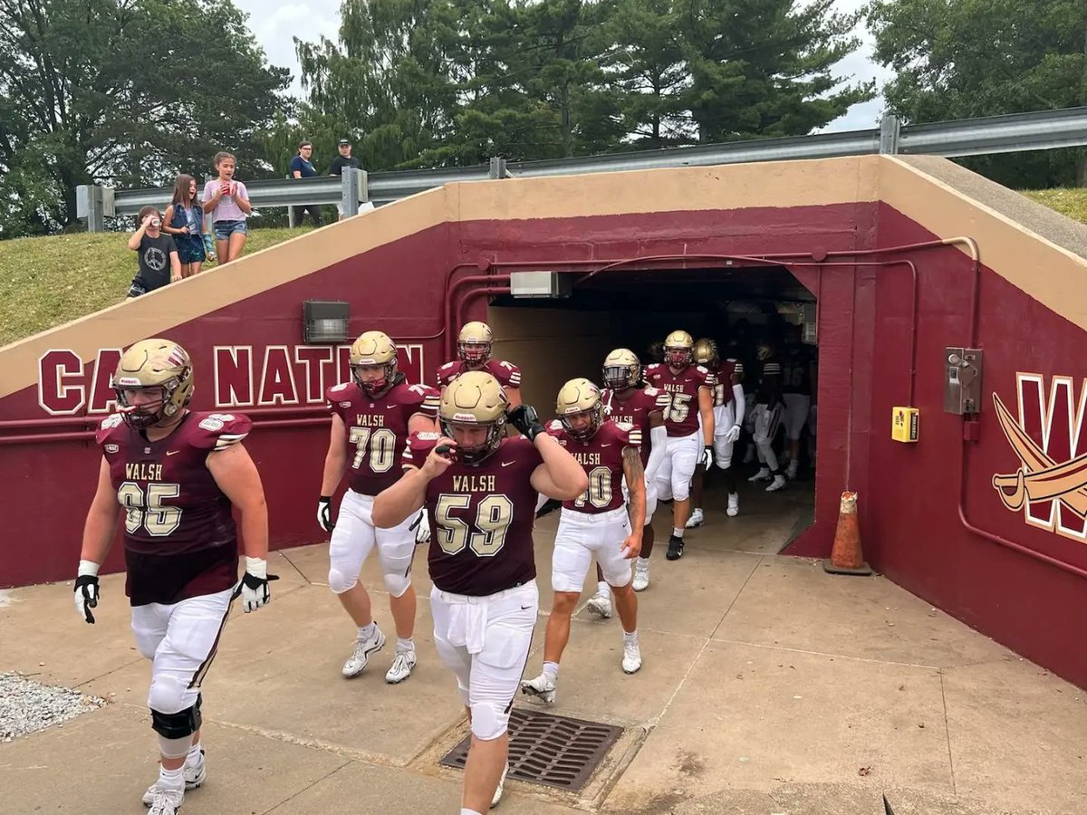WalshUniversity's tweet photo. The first ever Walsh Cavalier home football game. Such an exciting day on campus!! #swordsup https://t.co/yUIWL2ktaS