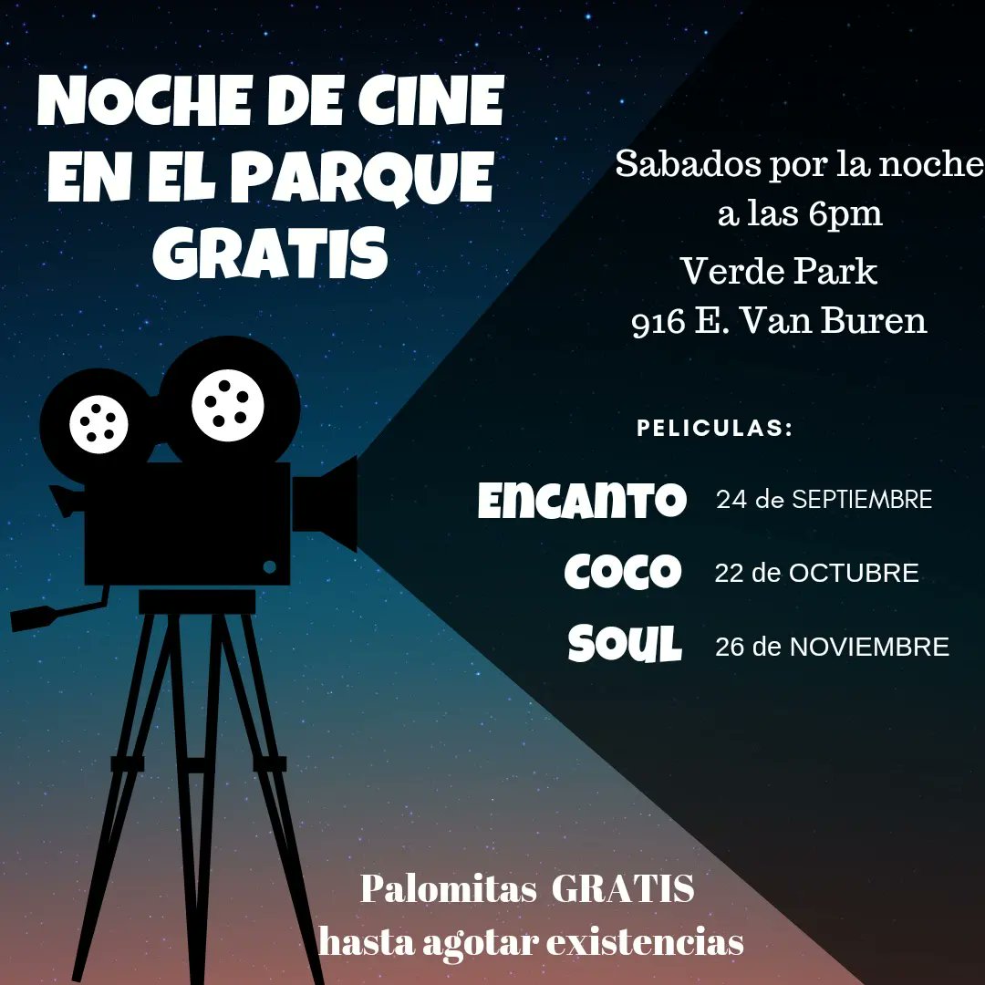 Join us for Free Movie Nights in the Park! Happening at Verde Park 🍿🍿🍿