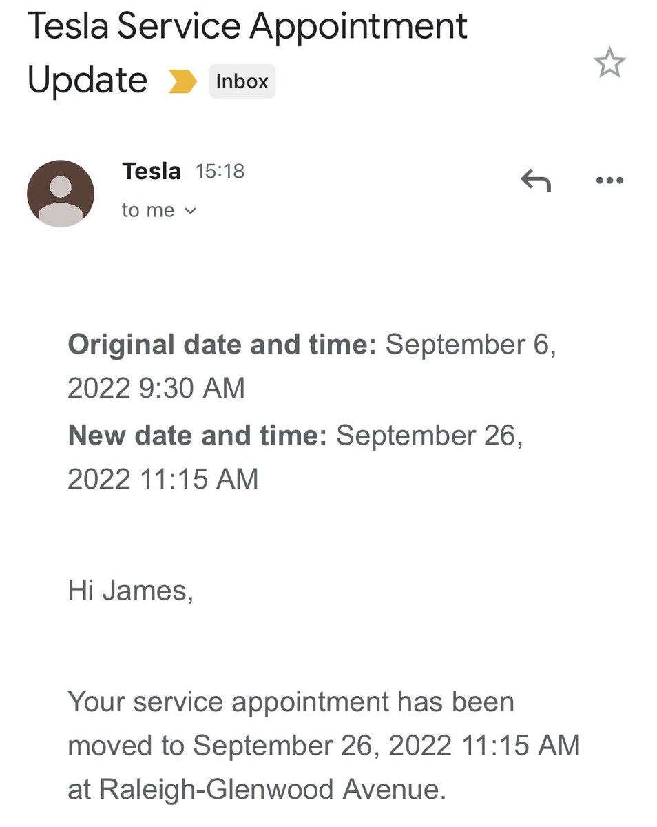 Are you serious <a href="/Tesla/">Tesla</a> ? This is the second time you’ve extended a month. I paid $80k for a car that rattles more than a child’s drum set. Hey <a href="/elonmusk/">Elon Musk</a>, stop banging randoms and fix your god damn company. My next step is to contact the <a href="/NCAGO/">NC Attorney General</a>