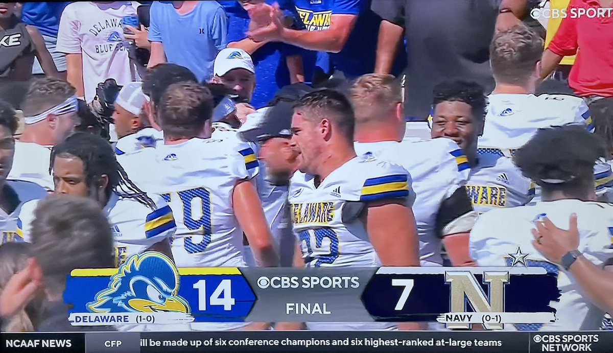 Now that’s the way to start the season!!
Congrats <a href="/Delaware_FB/">Delaware Football</a> <a href="/robert_nachtman/">Robert Nachtman</a> @NolanHendersonn <a href="/coachcarty/">Coach Carty</a> #GoHens