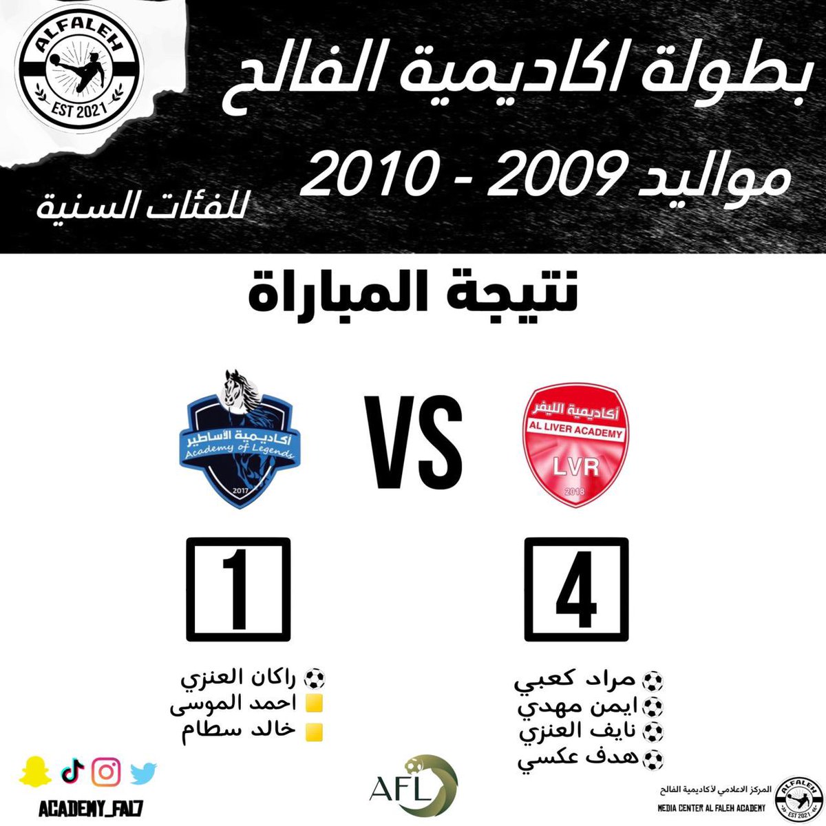 نجوم اكاديمية #الليفر ينتصرون في اول مباريات بطولة اكاديمية الفالح برباعية 🤩🤩👏🏻👏🏻👏🏻