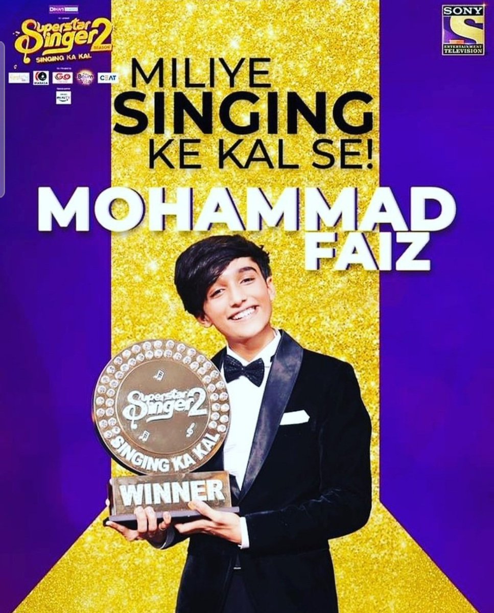 bkbtelly's tweet photo. OMG! #SuperFaiz ko chun liya hai audience ne #SingingKaKal aur bana diya hai #SuperstarSinger2 ka #Winner!
CONGRATULATIONS #MohammadFaiz!
#Winner #Faiz #FaizSuperstarSinger2 #SuperstarSinger2Winner #javedali #himeshreshammiya #arunitakanjilal #pawandeeprajan #alkayagnik #singer https://t.co/6P6zWlfPZW