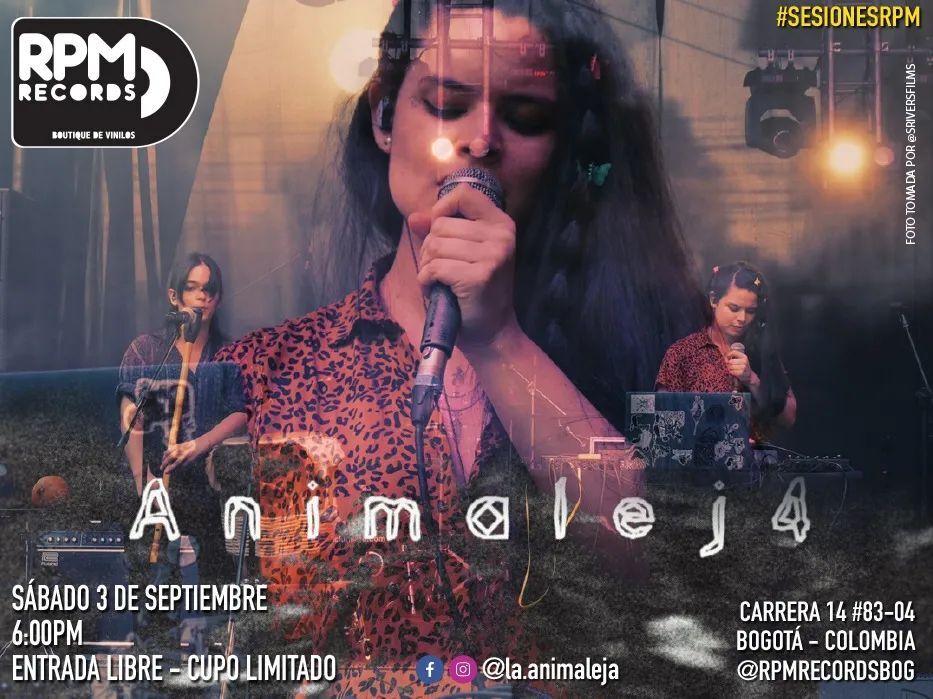 GrabacionesT's tweet photo. Hoy en @rpmrecordsbog  estará @la.animaleja sonando su poderoso live 🎛️🎹🎚️🎤🦎 
6 pm entrada libre.

Amigos en Bogotá pasen a dar una escuchada ▶️🎧 https://t.co/emmi5jLher https://t.co/Hue1lr1ekn