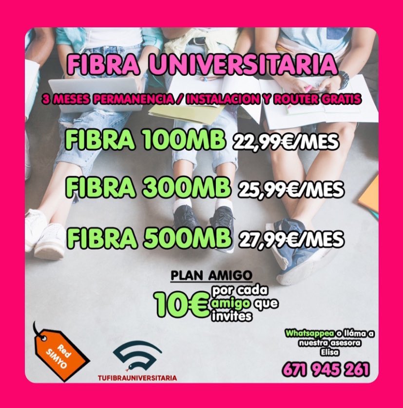 Cotilleos_UGRR's tweet photo. 🚨¿NECESITAS WIFI PARA TU PISO DE ESTUDIANTE? ¡HÁBLAME!🚨 https://t.co/aOCuw4EdLv