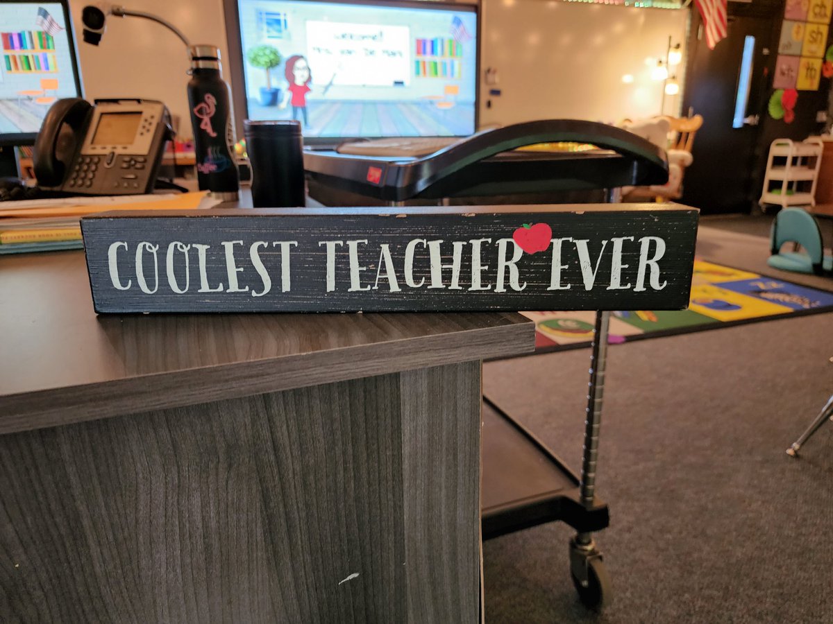 Mrs_VanDeMark's tweet photo. @AlaneAdamsBooks On the first day of school I received this from a student I had last year. It really started off this year perfectly. I work in a school for students with trauma related behavior issues, so this was a big deal. It will stay right there on my desk where he put it. #teachertwitter https://t.co/Q6bNhqFzG7