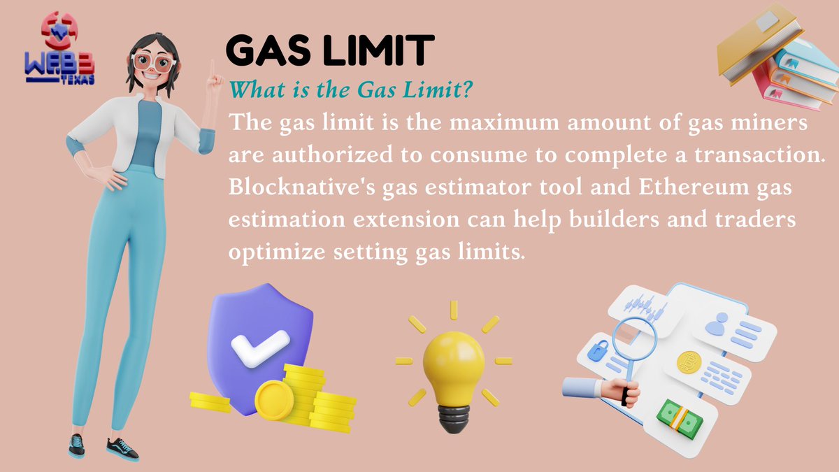 Web3TX's tweet photo. One Word a Day!💡For anything to work, there's gotta be limits and boundaries. Likewise, for blockchains to work, there's gotta be limits on how much computational power miners can allocate to any one transaction. We call this limit the GAS LIMIT
#Web3 #Web3TX #Ethereum #Educate https://t.co/PKtWwndQlS
