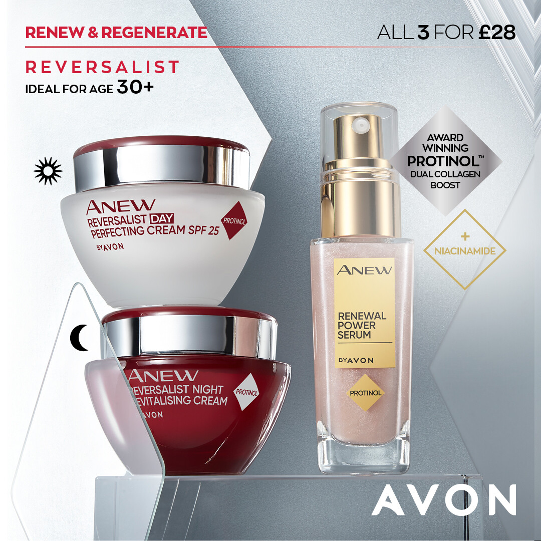 leighannmillar1's tweet photo. All 3 products for £28! Try the Reversalist Power Pack, featuring day & night creams & award-winning Power Serum, all formulated with Protinol™. Everything your skin needs to boost moisture &reduce the appearance of wrinkles.
https://t.co/8vD8eSmhSG
#ProtinolTechnology https://t.co/Sojw2xT0y1