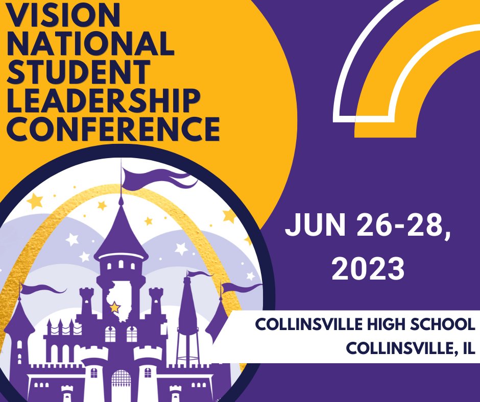 Illinois is excited to be the host state for the Vision 2023 National Student Leadership Conference at Collinsville High School!!!  Mark your calendar for Jun 26-28, 2023, and make plans to be part of the Illinois delegation.  

Visit StucoVision.org for more details.