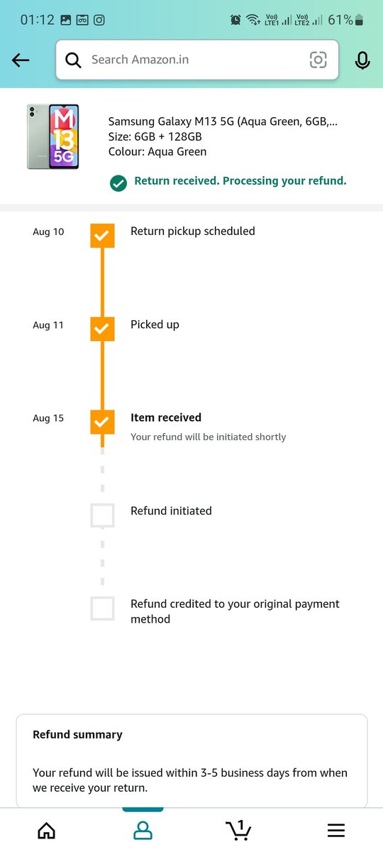j_a_y_a_m's tweet photo. This is what @amazon does when it comes to refunds. They just send you fake confirmation mails and not the amount. This has resulted in my credit card bill payment default. The customer service also keeps dropping the calls.
#AmazonIndia #Flipkart https://t.co/lDGyLr6Bfv