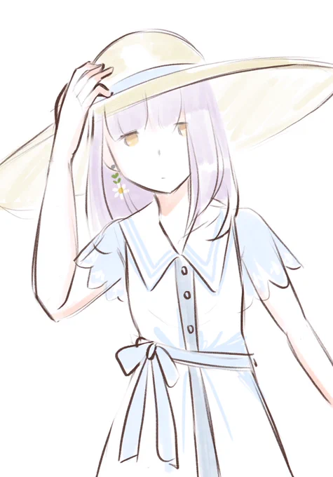 And the initial sketch. The summer outfit was supposed to have a hat at first but it came out too busy in the end. 