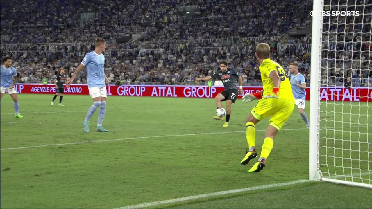 HOW DID THAT NOT GO IN?!

Napoli are knocking on the door and putting pressure on Lazio.”