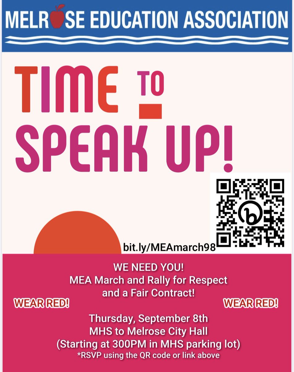 Use this link to RSVP for the March and Rally: 
 bit.ly/MEAmarch98