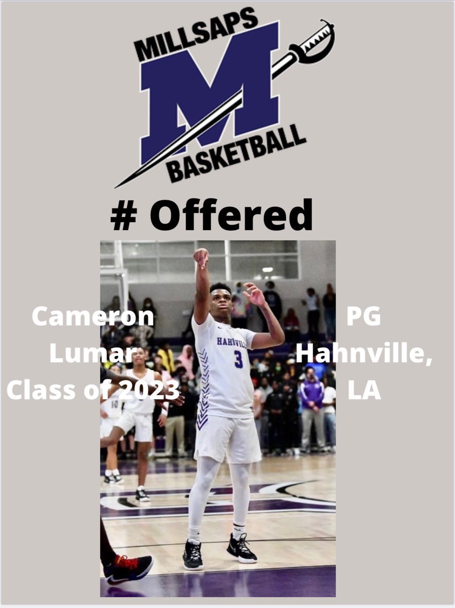 #AGTG I am blessed to say that I have EARNED my very first offer from Millsaps College💜🤍 #GoMajors @CoachP_Millsaps @HahnvilleBoysBb <a href="/NorthLAScout/">🏀Louisiana Scout🏀</a> <a href="/Mal_Mundy/">Mal Mundy</a> <a href="/MajorAthletics/">Millsaps College Athletics</a>