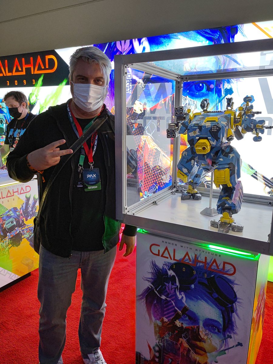 ChrisDNeill's tweet photo. Just played #Galahad3093 at #PAXWest2022 super fun!!!! #galahadpaxgiveaway @galahad3093 Mechs? Check! Action? Oh big check! Smooth game play and fantastic graphics. Recommend playing!!! https://t.co/2m261PSCp4