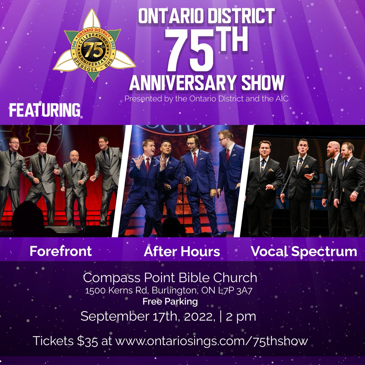 If you have, like, even a passing interest in barbershop music, this show is can't miss. Probably the best line-up you'll see in Ontario in recent memory and for the next 25 years. Grab your tickets today! <a href="/barbershopnews/">Barbershop Harmony Society</a> <a href="/AICgold/">AIC</a>