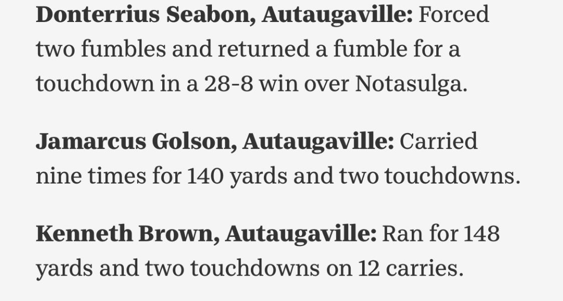 Autaugaville Eagles 🦅 Thunder &amp; Lighting 1-2 Punch run wild last nite and end 8 game losing streak to Notasulga 28-8
