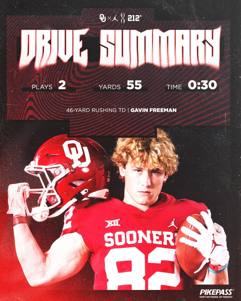 First ever touch for the freshman ➡️ first ever touchdown. 

#OUDNA