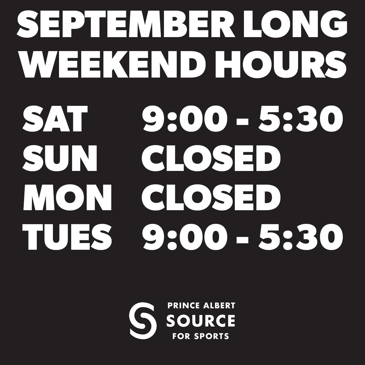 PASFS's tweet image. From our team to yours, we wish you a fun and enjoyable long weekend! We will be closed Sunday and Monday but back for regular hours on Tuesday.