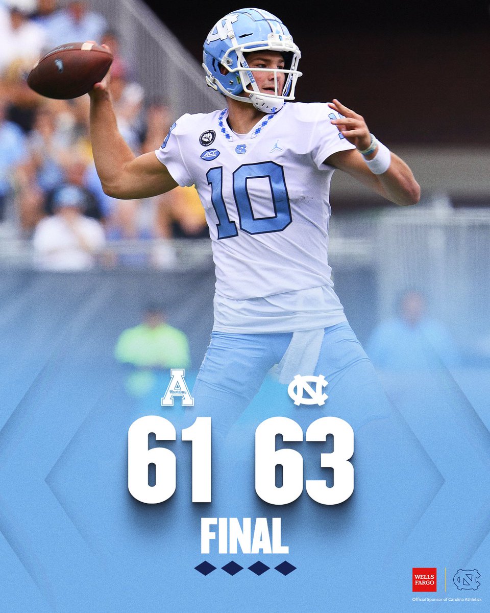 UNCFootball's tweet photo. You may never see anything like it again. Go Tar Heels!

#CarolinaFootball 🏈 @WellsFargo https://t.co/IG6guNhs3E