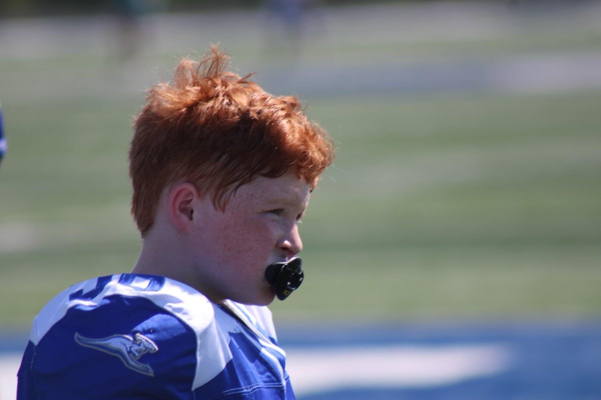 RachelMcG87's tweet photo. 🏈Thanks everyone for showing up to support Resin at his first football game. Roos won 24-0!  #56 🏈 I can’t upload a video but he rocked O line, blocking and throwing kids all over the place. #BigRed https://t.co/nZge7syeyL