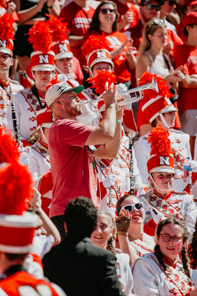 NebraskaOnBTN's tweet photo. And the trumpets they go…🎺

@_willcompton x @UNLBands https://t.co/U0zYhNoiVD