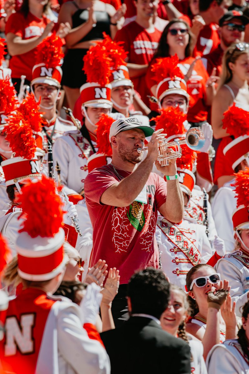 NebraskaOnBTN's tweet photo. And the trumpets they go…🎺

@_willcompton x @UNLBands https://t.co/U0zYhNoiVD