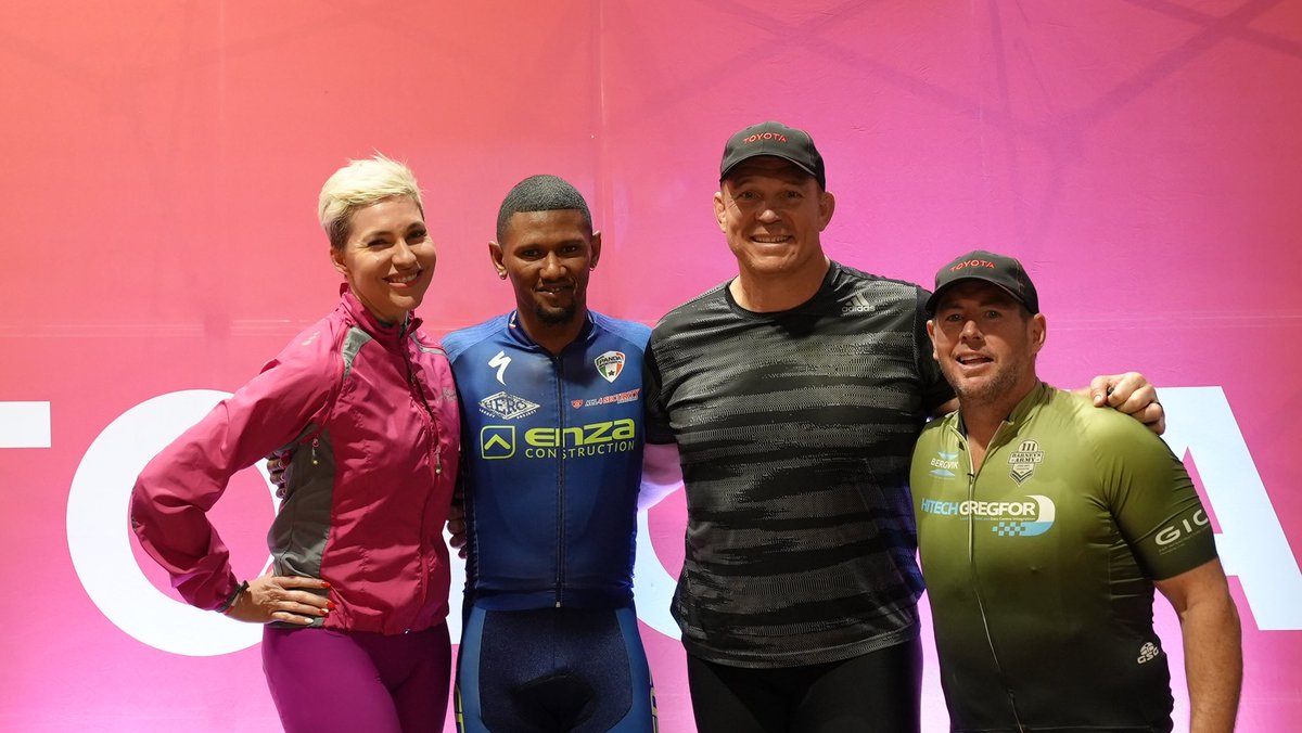 JohnSmit123's tweet photo. Really cool watching everyone compete for #tourdevirtuale in #toyotaecycling this Thursday, our little race after was tougher than expected and We got schooled by Clint Hendricks who I donโt think got out of zone 2!!! Safe to say Forwards claimed glory on this occasionโฆ๐๐ https://t.co/HvKCcf7Uuk