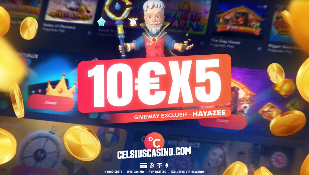 Hayazee3's tweet photo. GIVEAWAY DE 50€🎁

Vous avez 5x10€ à Gagner en #Crypto !

Pour participer : 
1️⃣Rt + Follow @Hayazee3

2️⃣Donner son pseudo @celsiuscasino en commentaire

Pas de compte ? Inscris-toi ici : 
➡️ https://t.co/21dPNkXWTW 

Tirage Vendredi 13/09 https://t.co/KlhYIyvu92
