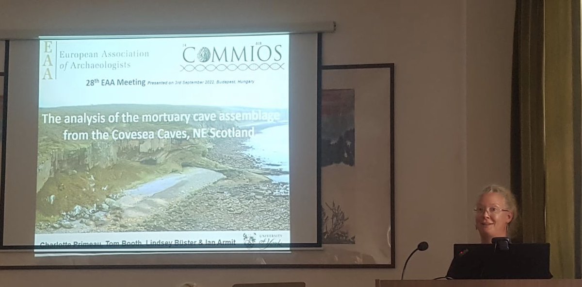primeau_charlie's tweet photo. Thank you #s366 at #EAA2022 for including the presentation of our analysis of the Covesea Cave skeletal material from the @Commiosproject https://t.co/wEmLnosH50