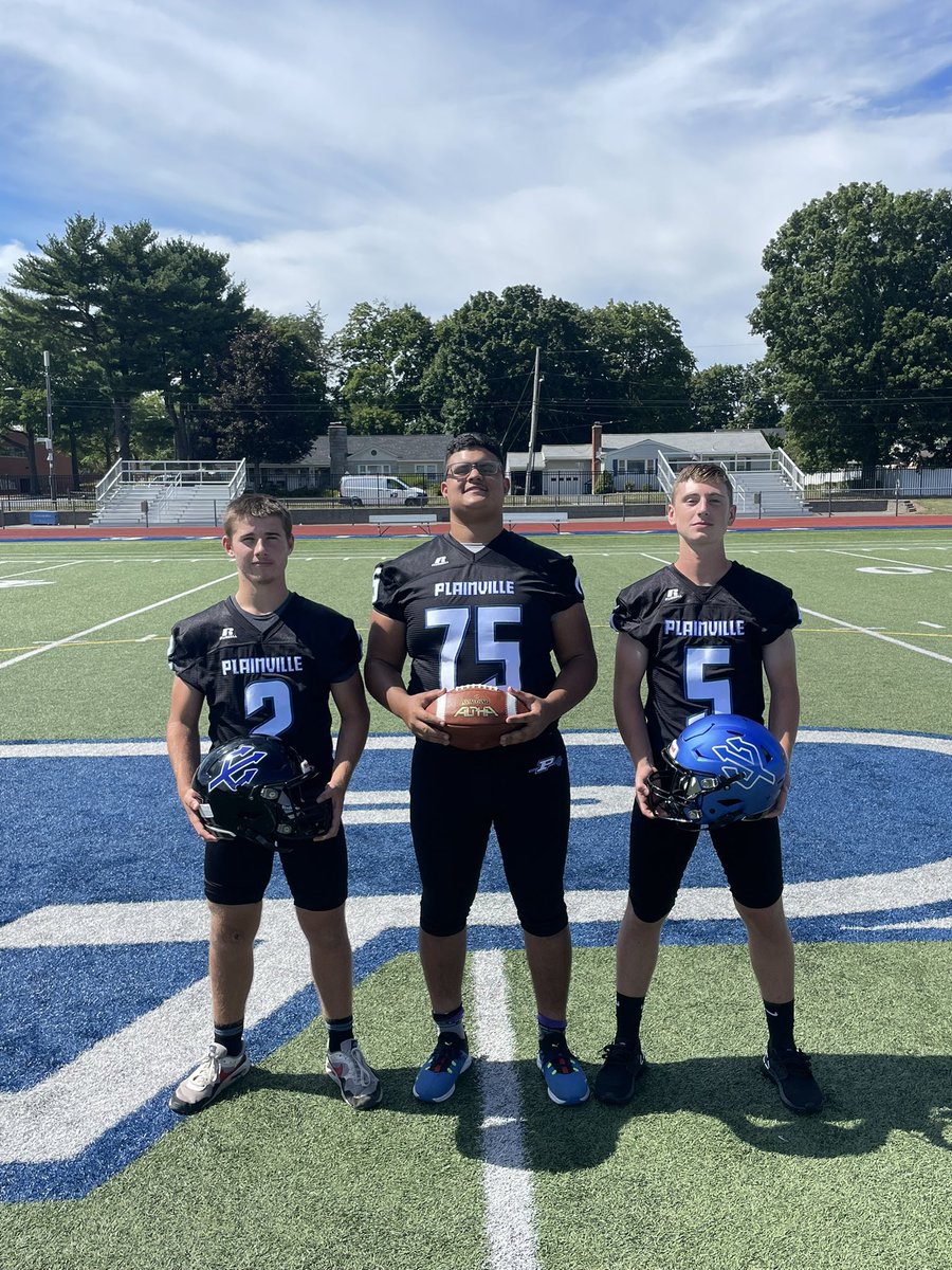 CoachTShea's tweet photo. Proud to announce the @PLVBlueDevilFB Captains for this season.  J.Kennedy, A.Quirion, &amp; M.Bakaysa #WeakThingsBreak #FearTheFork https://t.co/eMWYPwEgHJ