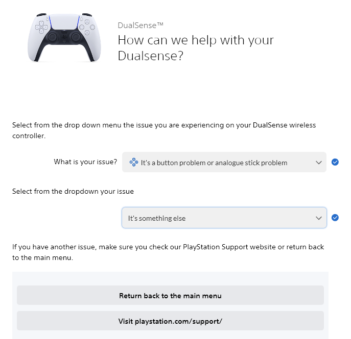 8BitAvenger's tweet photo. @AskPlayStation My Dual Sense controller's left stick drifts and I would like a repair or replacement. Your website (https://t.co/UUZhaynp4I) recommends visiting itself, with no additional support method or advice. Please assist. https://t.co/WBXNIeWN7d