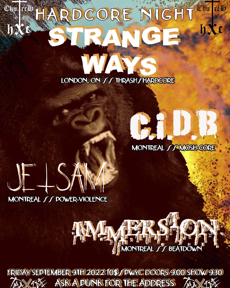 strangewaysldn's tweet photo. MONTREAL NEXT FRIDAY. 
September 9th at The Traxide https://t.co/CQOaJTj5tb