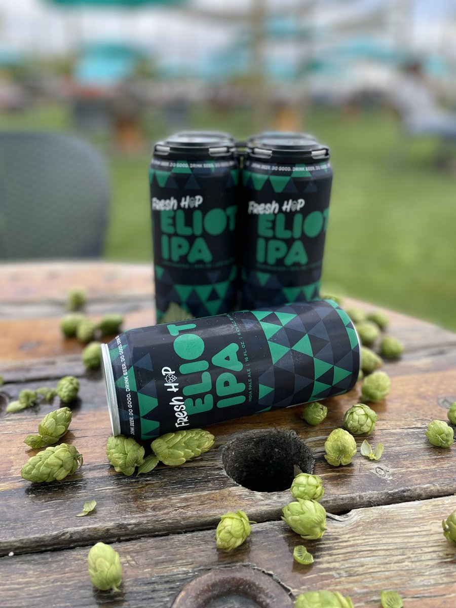 Fresh Hop Eliot now in stock, from <a href="/ExNovoBrew/">Ex Novo Brewing Co.</a>, on tap and in cans!