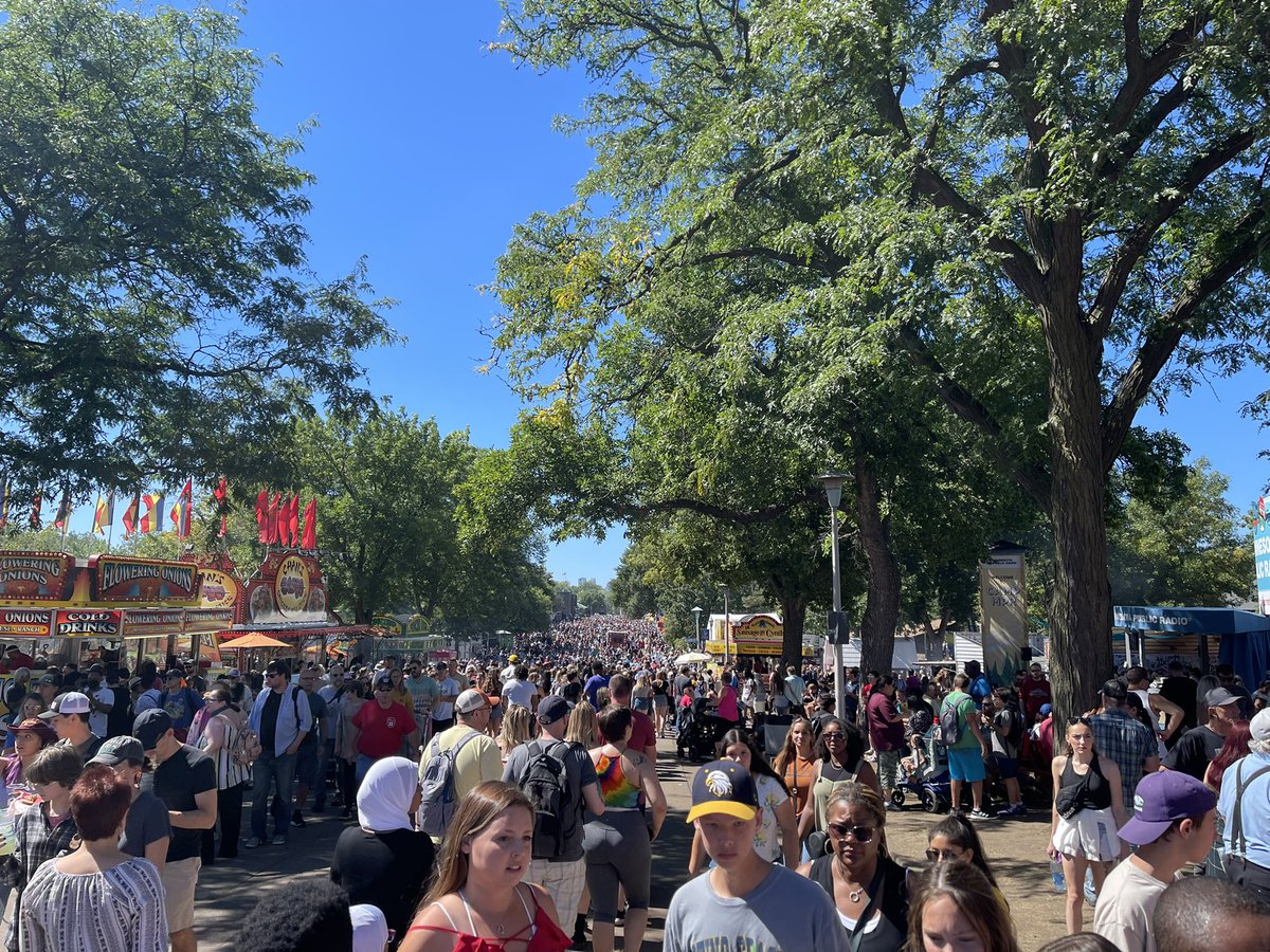 Here for the fried pickles! Thankful for my VIP parking with these crowds! #MNStateFair #elite