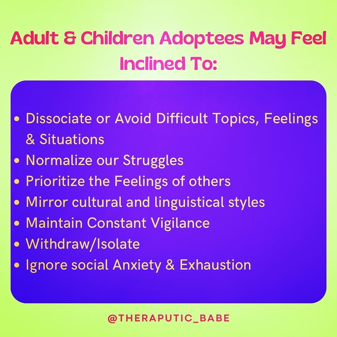 theraputic_babe's tweet photo. New Post on my Patreon &amp; IG @theraputic_babe. Help create an adoptee centric community for $3 a month (adoptee pricing). My links are in bio! More to come 🫶🏾 #adoption #transracialadoption #adoptee #complextrauma #adoptiveparents https://t.co/DICCtHYNQL