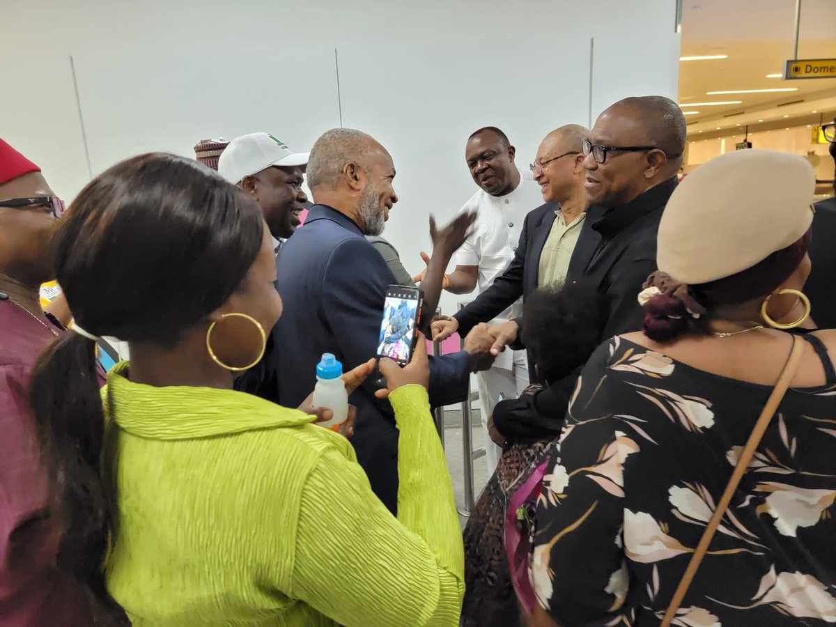 PeterObi's tweet photo. I just arrived John F. Kennedy International Airport, New York, USA to a rousing and heartwarming welcome from Nigerians. -PO https://t.co/5zWQuHAyoi
