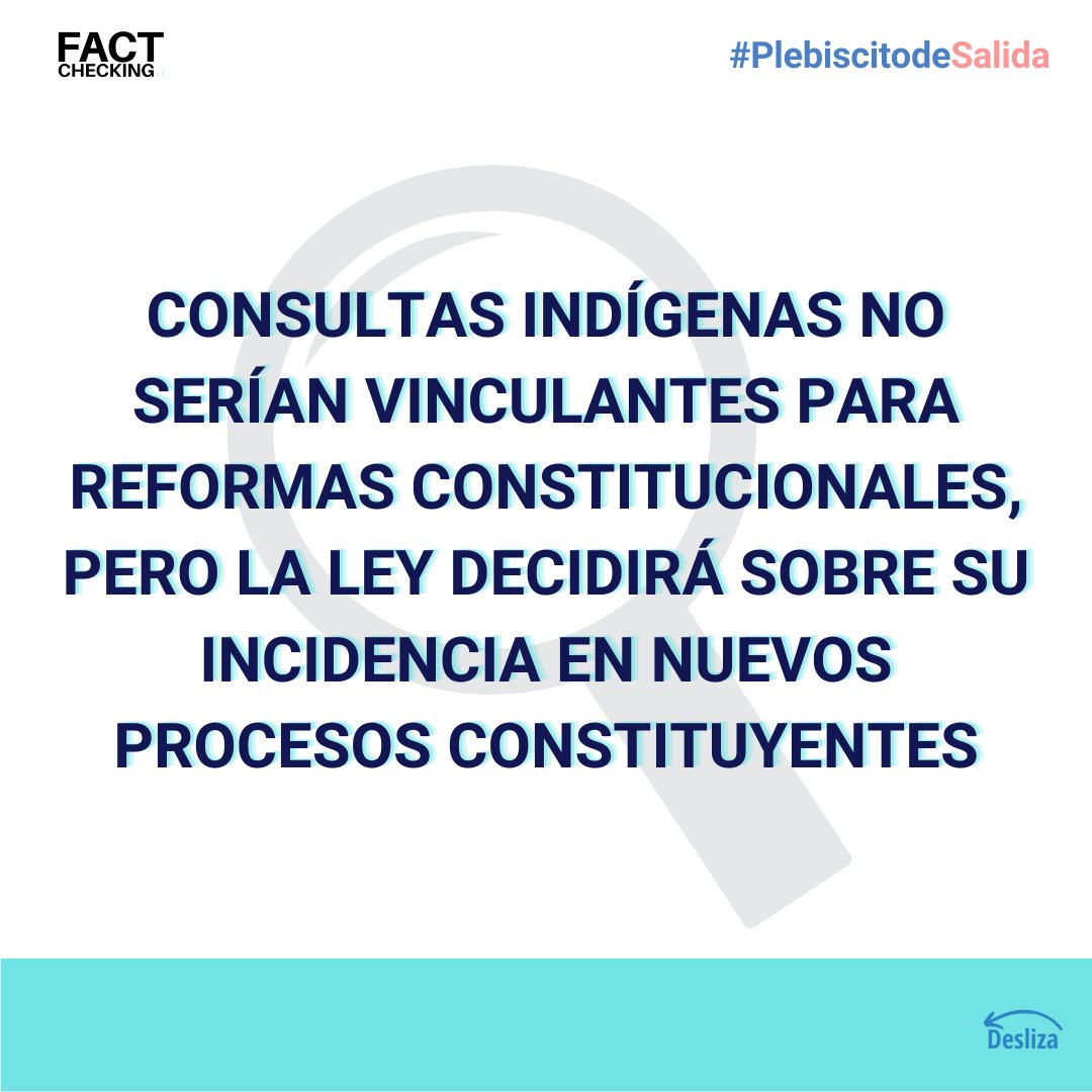 factcheckingcl's tweet image. 📢Será la ley que la que regule la incidencia de los pueblos indígenas para realizar el reemplazo de la Constitución, según lo establecido en la propuesta constitucional. 

#PlebiscitoConstitucional #desinformación #Constitución #Chile #ChileVotaInformado