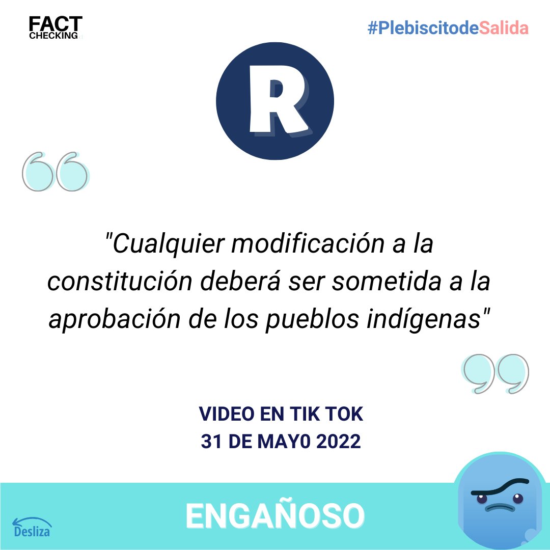 factcheckingcl's tweet image. 📢Será la ley que la que regule la incidencia de los pueblos indígenas para realizar el reemplazo de la Constitución, según lo establecido en la propuesta constitucional. 

#PlebiscitoConstitucional #desinformación #Constitución #Chile #ChileVotaInformado