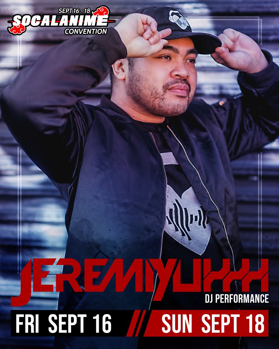 JEREMIYUHHH's tweet photo. Hey! Guess what? Guess what?! I’ll be DJ’ing at SoCalAnime on September 16th &amp; 18th! If you’re planning on attending, use my code “jeremiyuhhh” to save 20% off your tickets. Hope to see you all there! https://t.co/mtOn3RsiQP