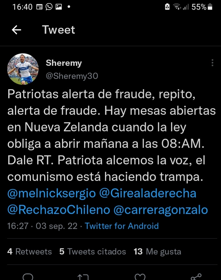 PedroDiazPaez's tweet photo. Atento @Mister_Wolf_0 , comenzó el "FAMOSO FRAUDE" 😂😂😂😂 https://t.co/j8ArfaJt2x
