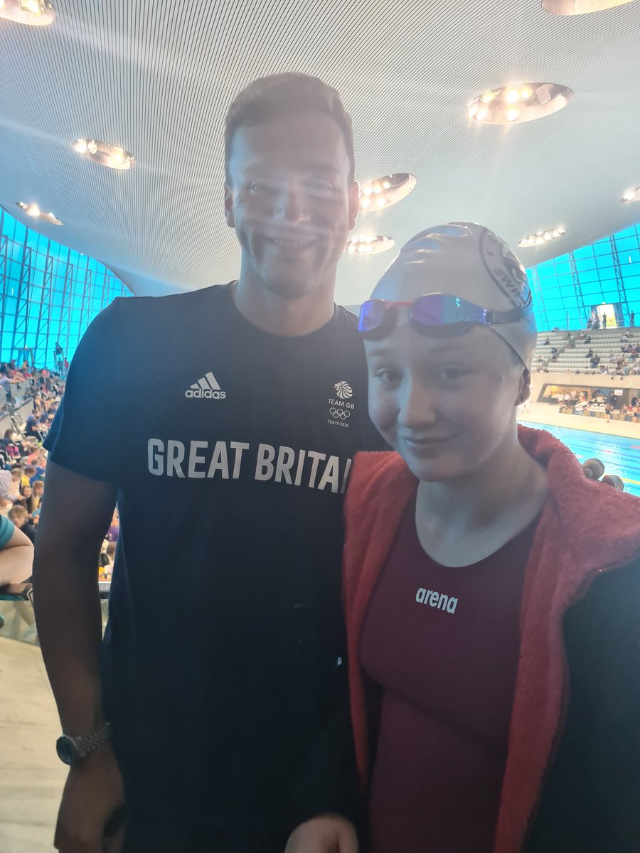 EmmaNorthmore's tweet photo. What an amazing day racing @MediHarris Thankyou for the kind pre race chat! @Jimbob95goon for being such a lovely kind soul &amp; to @adam_peaty for a phenomenally well organised, inspirational start to the season!The time given to all was truly appreciated  #leatherheadswimmingclub https://t.co/NjgO3WOszo
