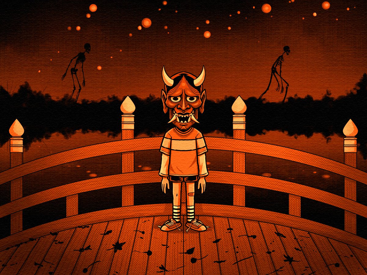 「Fall Forever Monster MasksYokai (2019)Ho」|🍁Michael Ramstead🍁のイラスト