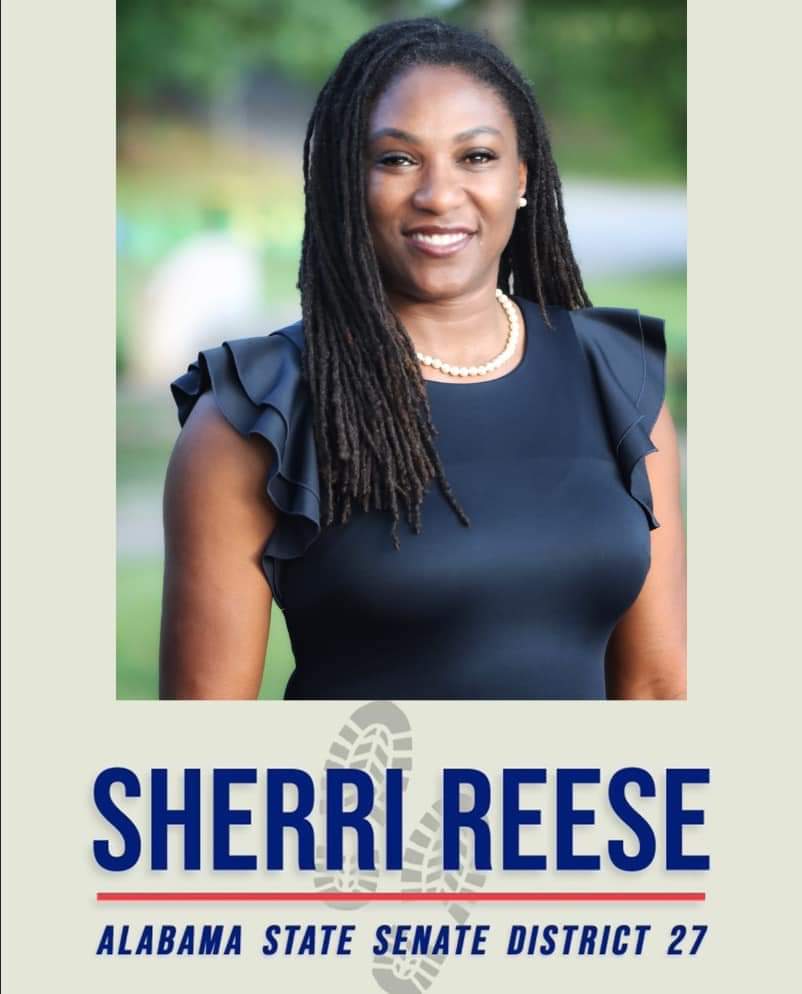AUdebm's tweet photo. Hey y'all... let's give one of our #ALDems candidates a boost.
Sherri Reese is an excellent candidate that I am proud to support. She is running for Alabama Senate District 27.
Please follow ➡️ @ReeseDist27
Volunteer/Donate:
➡️https://t.co/Cp3URpB9ES
#DemCast #ALSD27 https://t.co/9vOHSmnIUa
