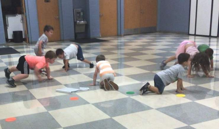 donnahaidle's tweet photo. First day of P.E. for the Grove Preschoolers with Mrs. Cavanagh in the AM and Mr. Gilbert in the PM. @IndianTrailDG58 #dg58pride https://t.co/YahkLvYBa5