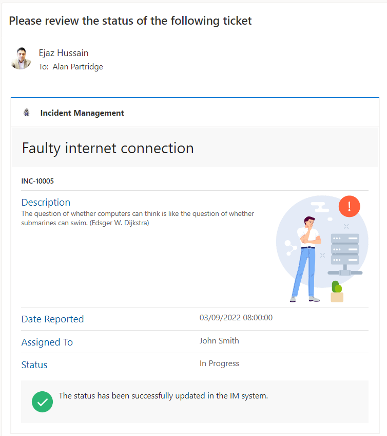 EjazHussain_'s tweet photo. Extending the #MicrosofTeams apps to the outlook is going to open a lot's new opportunities
See below Incident Management app with SharePoint online as backend
Thank you @Bob1German @williamsrabia and the team for #AppCamp
#M365PnP #Microsoft365Dev #PnPWeekly https://t.co/xUrdf2SKek